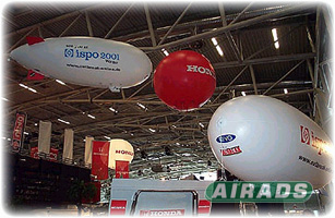 RC Blimps in Trade Show Image